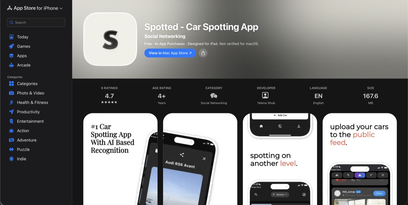 Spotted on the App Store