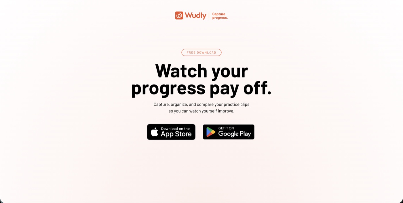 Wudly landing page